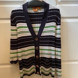 Tory Burch Striped Cardigan
